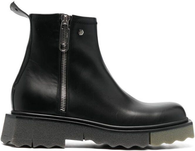 Off-White Sponge-sole ankle boots Black