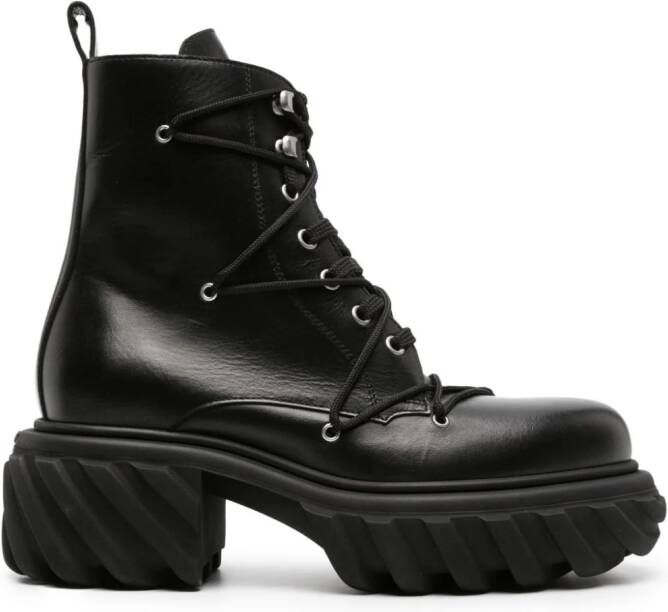 Off-White Tractor Motor leather boots Black