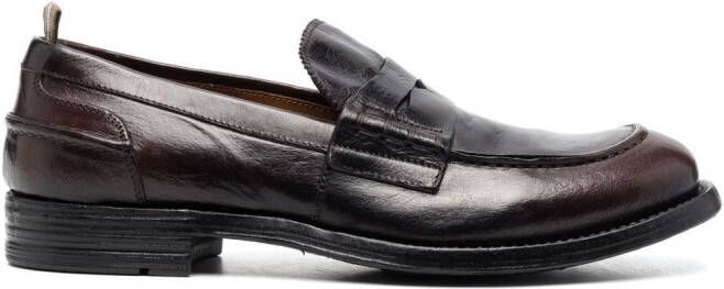 Officine Creative 25mm slip-on leather loafers Brown