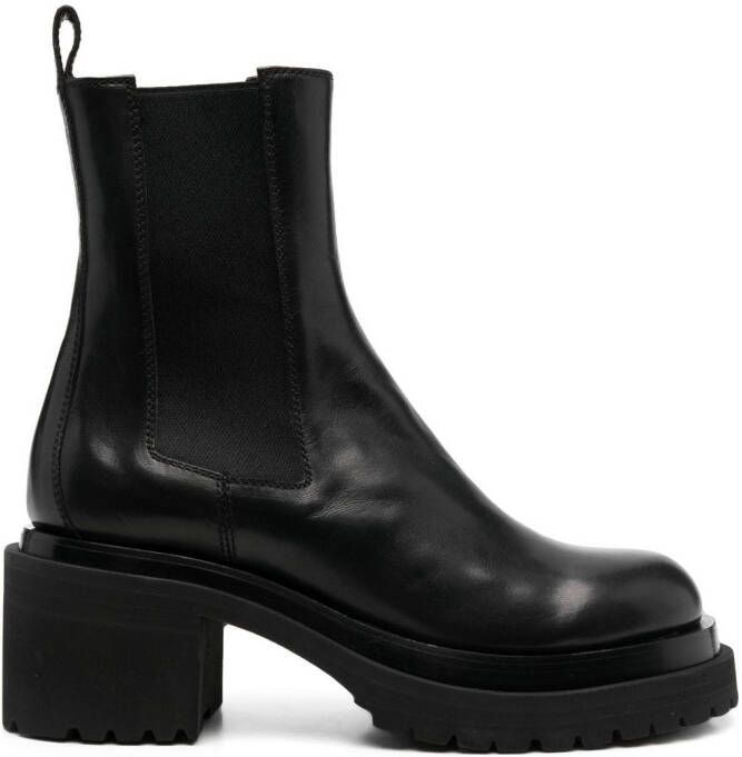 Officine Creative 70mm chunky leather boots Black