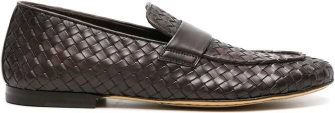Officine Creative Airto 001 interwoven leather loafers Brown