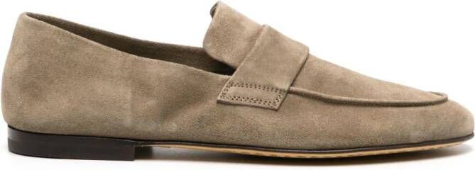 Officine Creative Airto 001 suede loafers Green