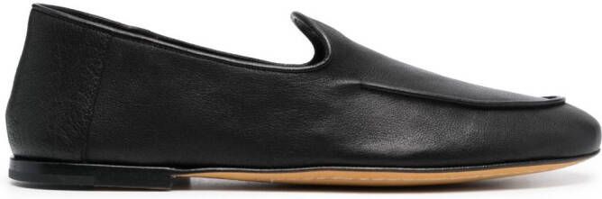 Officine Creative almond-toe leather loafers Black