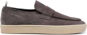 Officine Creative almond-toe leather loafers Grey