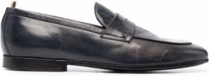 Officine Creative almond-toe slip-on loafers Blue