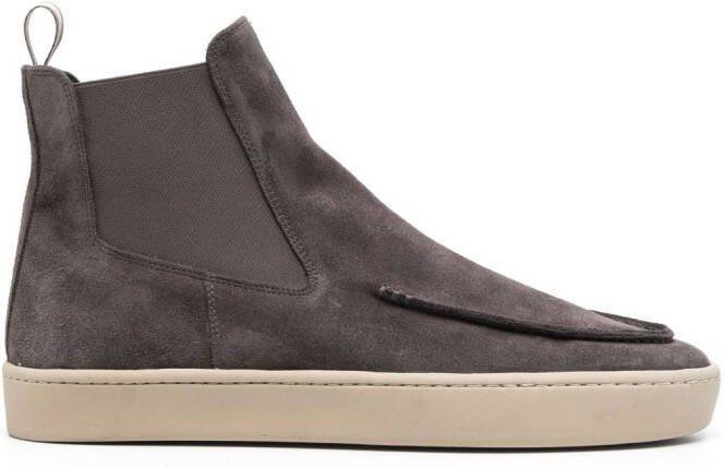 Officine Creative almond-toe suede Chelsea boots Grey