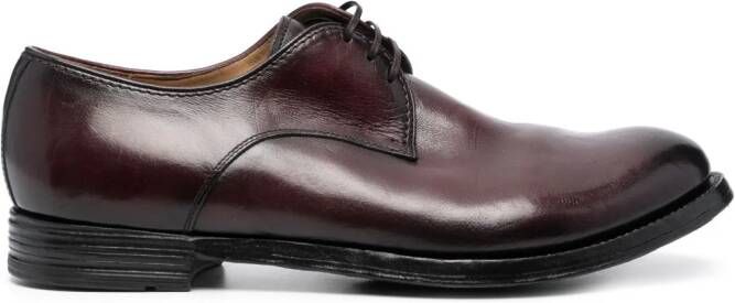 Officine Creative Anatomia lace-up leather Oxford shoes Red