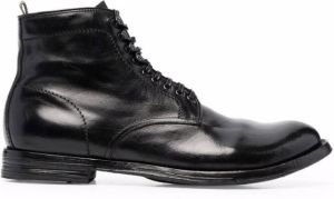 Officine Creative anatomia leather lace-up boots Black