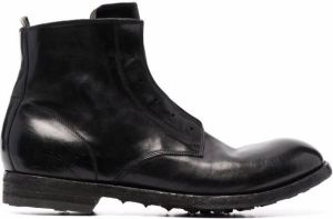 Officine Creative arbus leather boots Black
