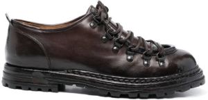 Officine Creative Artik leather lace-up shoes Brown