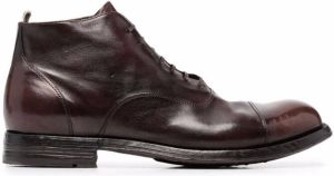 Officine Creative balance polished lace-up boots Brown