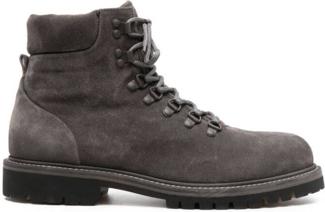 Officine Creative Boss 006 suede ankle boots Grey