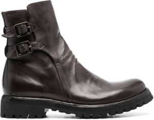 Officine Creative buckle-detail leather boots Brown