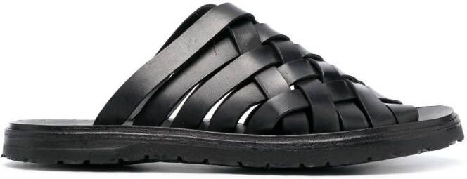 Officine Creative Chios 009 leather sandals Black