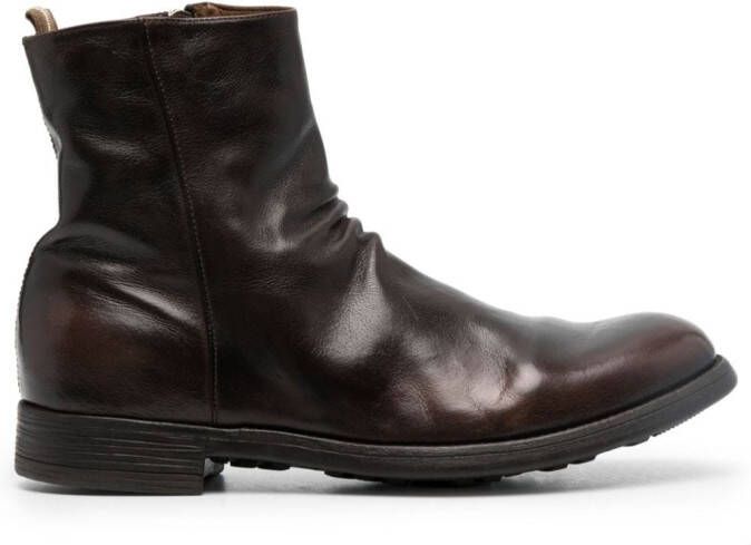 Officine Creative Chronicle 005 leather ankle boots Brown