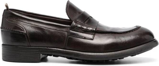 Officine Creative Chronicle leather Penny loafers Brown