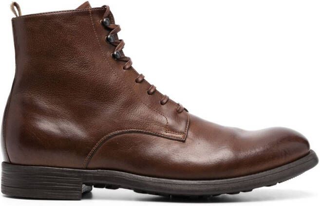 Officine Creative Chronicle zipped leather boots Brown