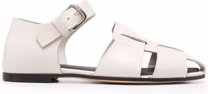 Officine Creative cut-out leather sandals White