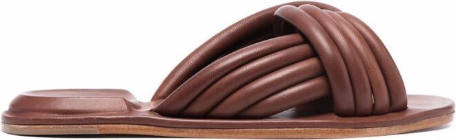 Officine Creative Cybille leather sandals Brown