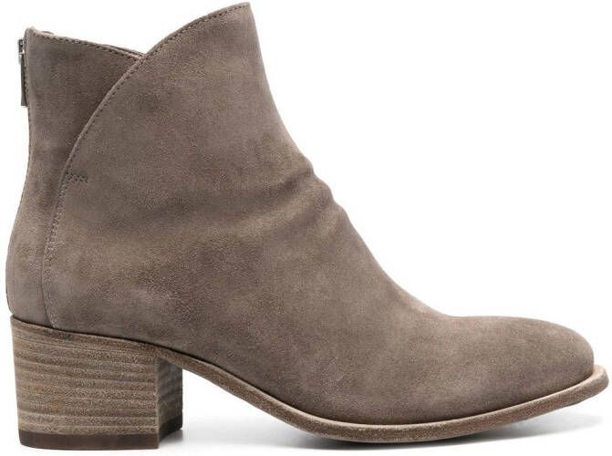 Officine Creative Denner rear-zip ankle boots Grey