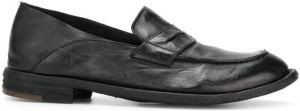Officine Creative distressed penny loafers Black