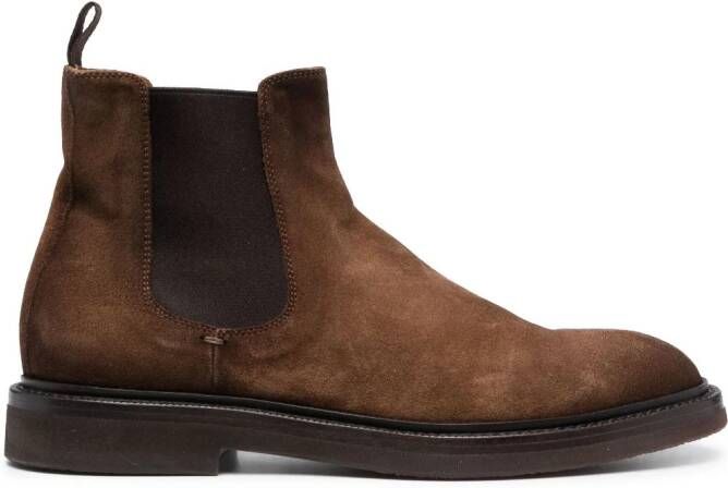 Officine Creative Dude Flexi slip-on leather boots Brown