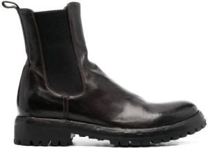 Officine Creative elasticated-panels leather boots Brown