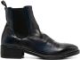 Officine Creative elasticated side-panels leather boots Blue - Thumbnail 1