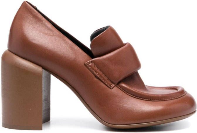 Officine Creative Esther 018 leather 90mm pumps Brown