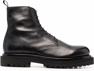Officine Creative eventual polished leather boots Black