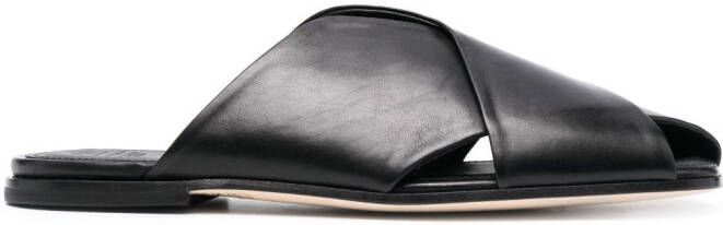 Officine Creative Fidel 008 cut-out leather sandals Black