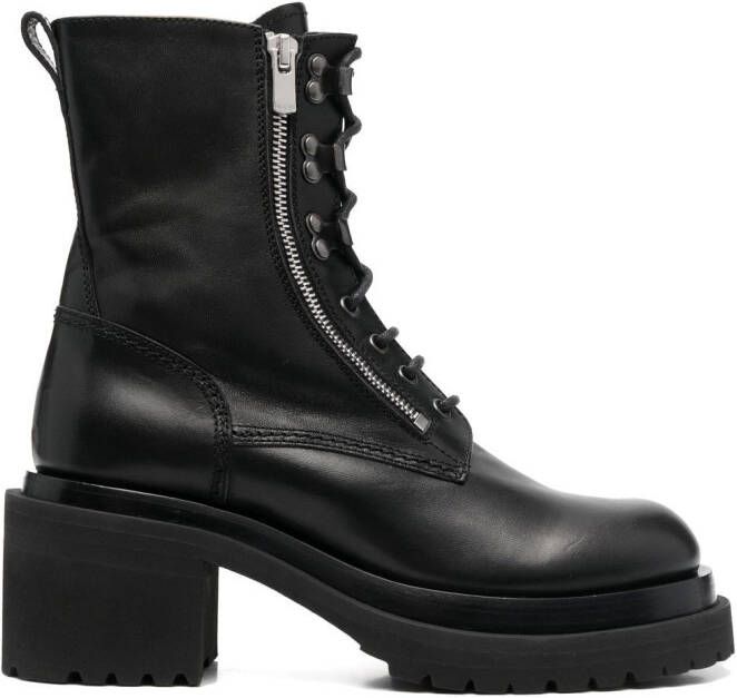 Officine Creative Fiore 001 combat boots Black