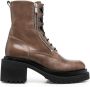 Officine Creative Fiore lace-up 70mm combat boots Brown - Thumbnail 1