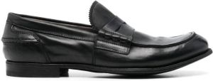Officine Creative flat leather loafers Black