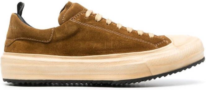 Officine Creative Frida suede-leather sneakers Brown