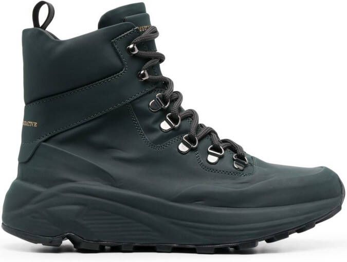 Officine Creative Gummy lace-up boots Green