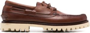 Officine Creative Heritage ridged-sole boat shoes Brown
