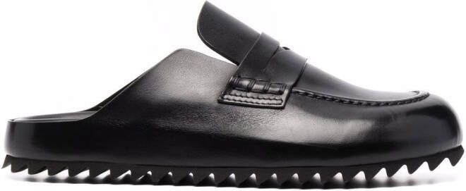 Officine Creative high-shine leather mules Black