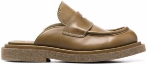 Officine Creative high-shine leather mules Green