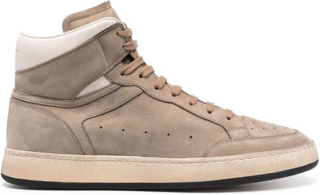 Officine Creative high-top leather sneakers Neutrals