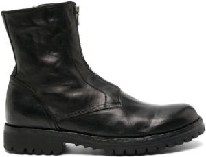 Officine Creative Ikonic 003 leather ankle boots Black