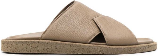 Officine Creative Inner crossover-strap sandals Brown