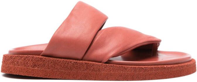 Officine Creative Inner double-strap leather sandals Pink