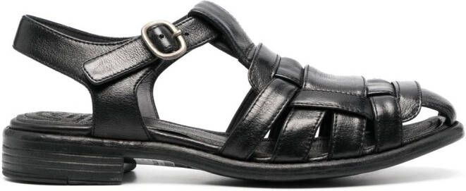 Officine Creative interwoven leather sandals Black