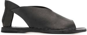 Officine Creative Itaca cut-out leather sandals Black