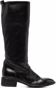 Officine Creative knee-length leather boots Black