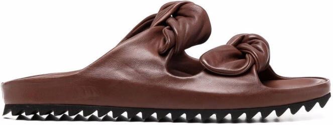 Officine Creative knotted-strap sandals Brown