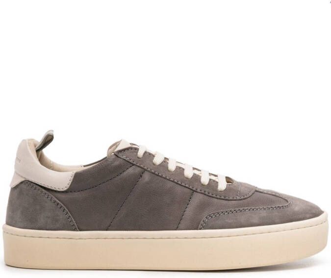 Officine Creative Kombined leather sneakers Grey