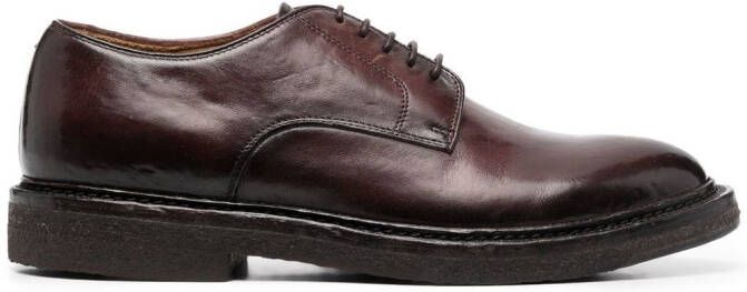 Officine Creative lace-up leather derby shoes Red