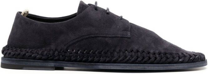 Officine Creative lace-up suede brogues Blue